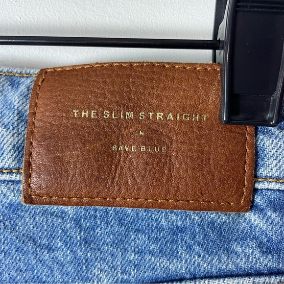 Zara Premium The Slim Straight Jeans in Bave Blue Size 4 - Picture 4 of 6